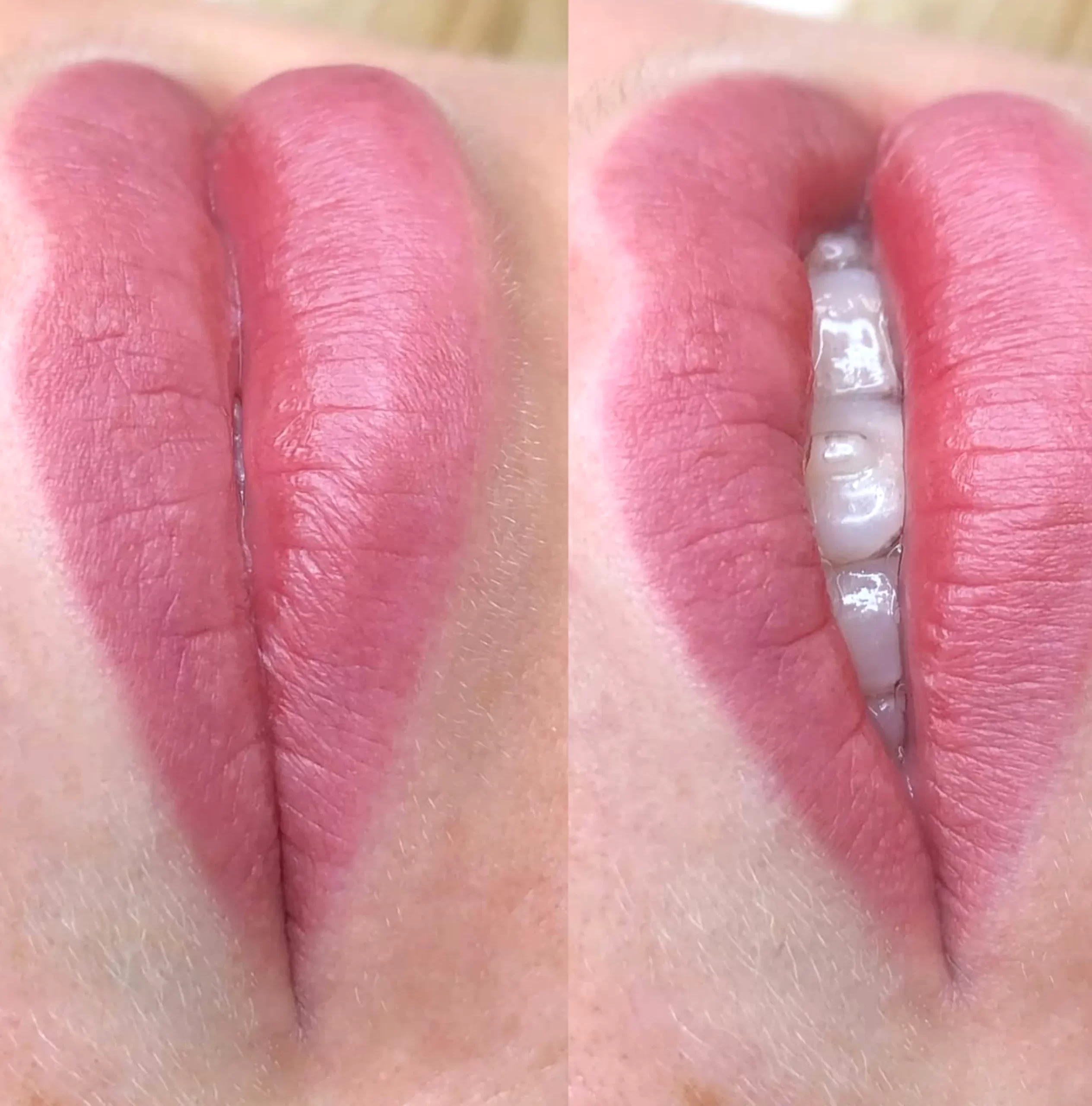 tattooed lips before and after