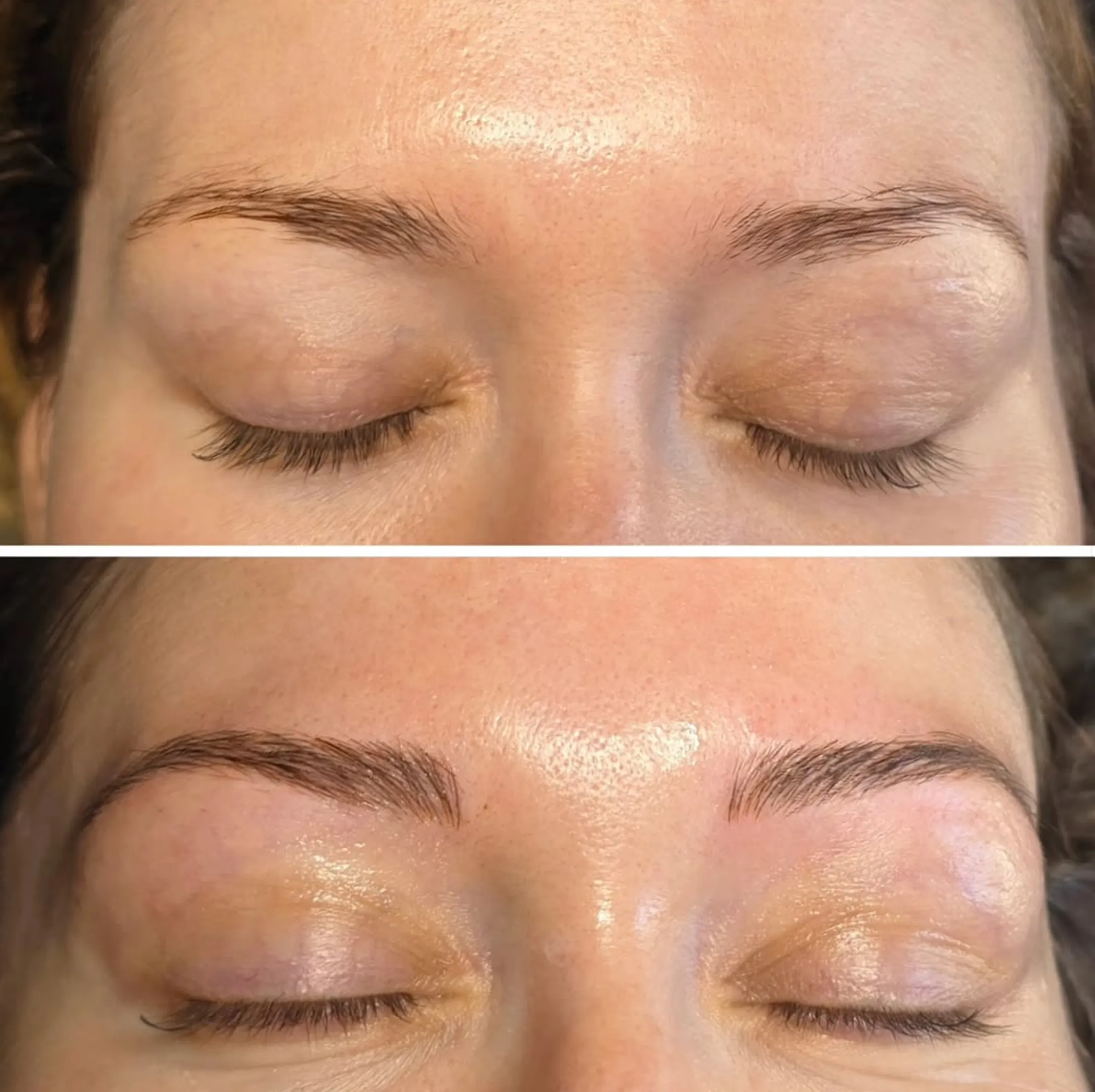 eyebrow growth after microblading