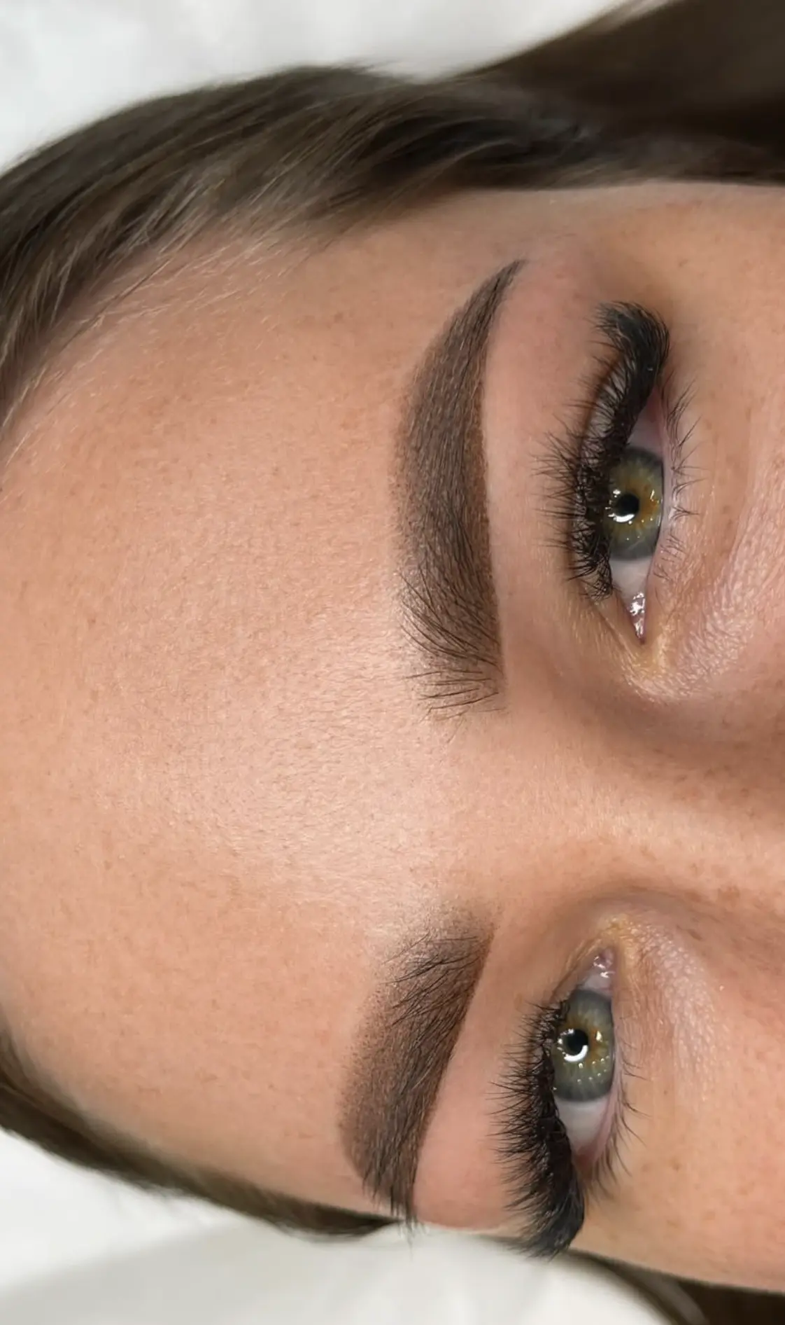ombre powder brows before and after
